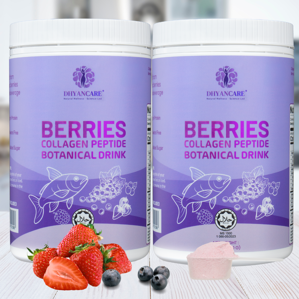 (buy 2) dhyancare berries collagen peptides botanical drink (buy 2) dhyancare berries collagen peptides botanical drink